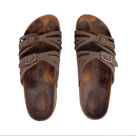 Birkenstock Granada Sandals Tan Brown Sz 37 - Picture 2 of 11